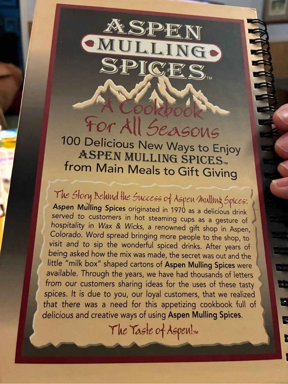 Aspen Mulling Spices Cookbook
